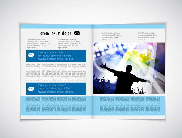 Illustrazione rivista Layout — Vettoriale Stock