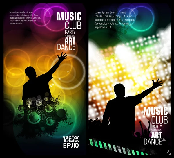 Music backgrounds ready for poster or banner — Stock Vector