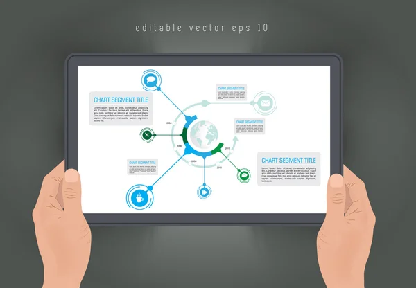 Zeitleiste Infografik-Design-Vorlage — Stockvektor