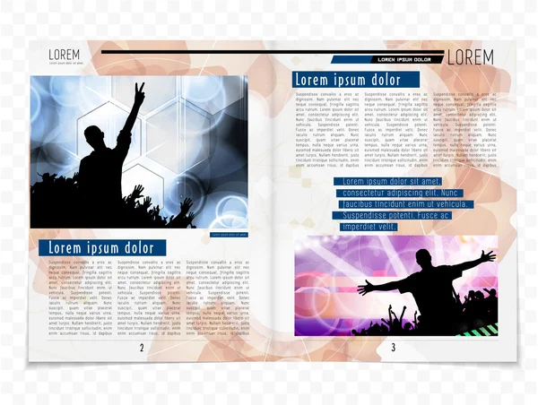 Layout ilustração revista — Vetor de Stock