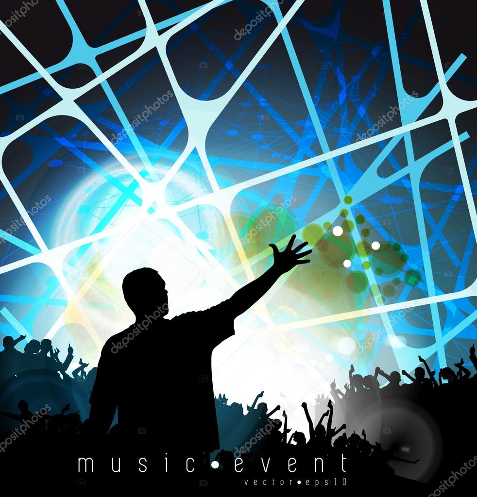 Disco event background illustration