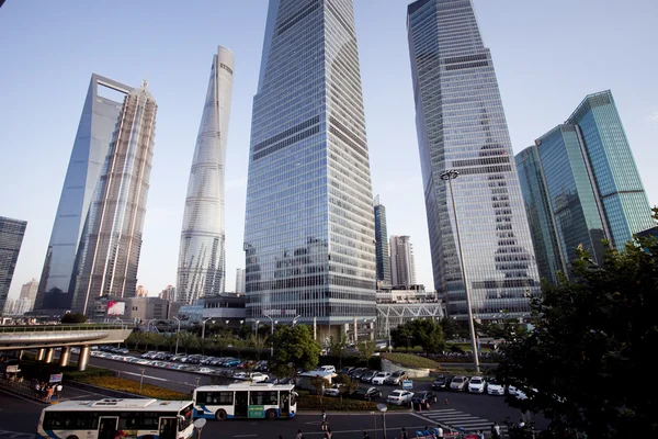 Šanghaj, pohled na moderní město — Stock fotografie