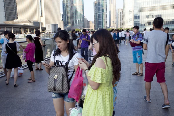 Visitantes en Shanghai, concepto de viaje — Foto de Stock