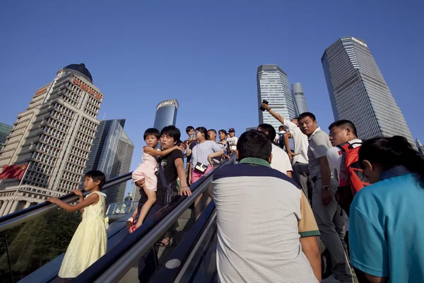 Návštěvníci v Šanghaji, cestování koncepce — Stock fotografie