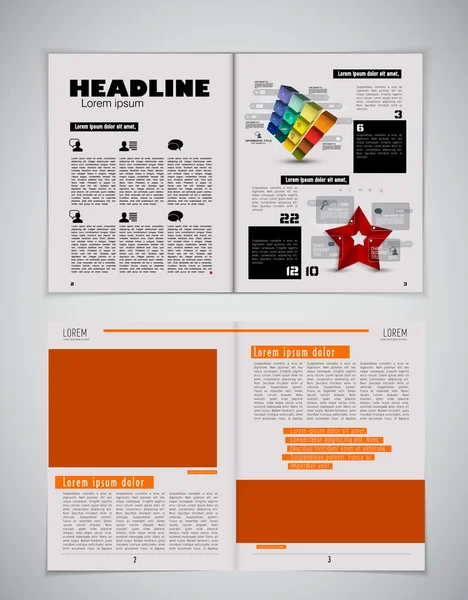 Newspaper template illustration — Stock Vector