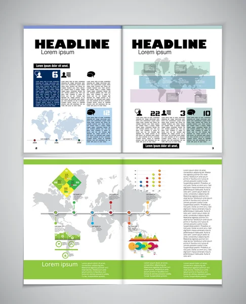 Newspaper template illustration — Stock Vector