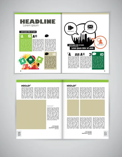 Newspaper template illustration — Stock Vector