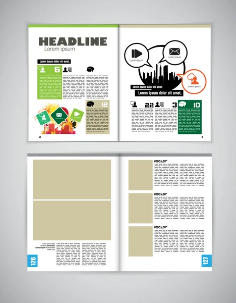 Newspaper template illustration — Stock Vector