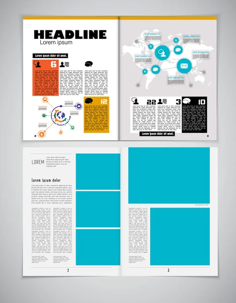 Newspaper template illustration — Stock Vector