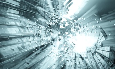 3D soyut patlama arka plan