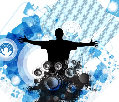 Parti illüstrasyon poster