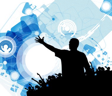 Parti illüstrasyon poster