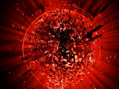 3D patlama arka plan