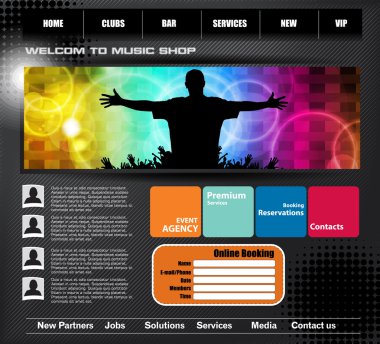 Web sitesi şablon çizimi