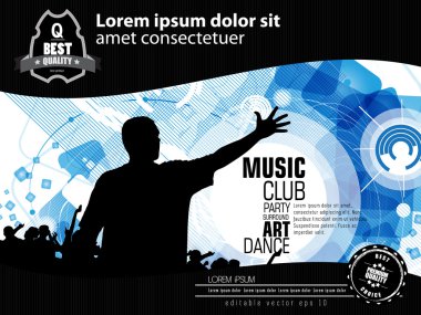 Posteri veya başlığı için disko arka plan