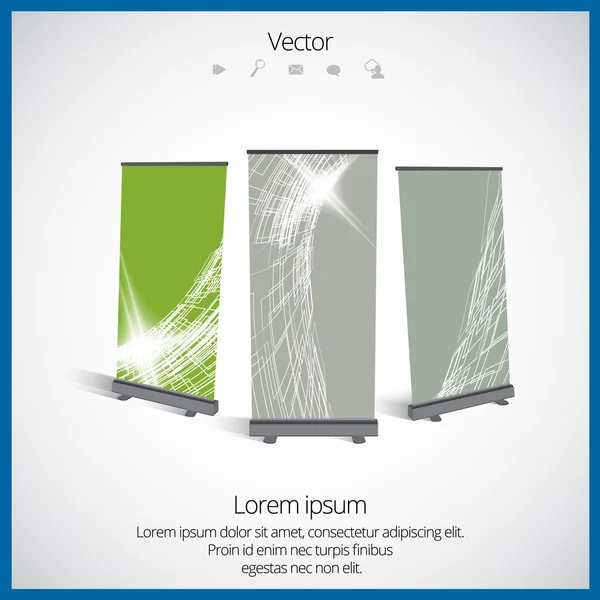 Roll-up display banner — Vettoriale Stock