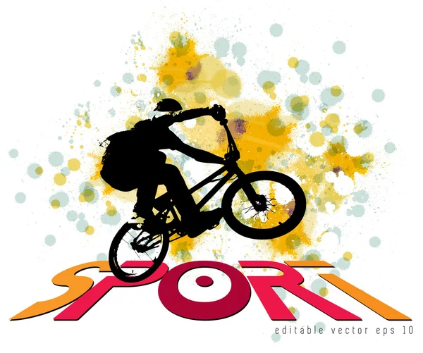 Ilustracja biker BMX — Wektor stockowy