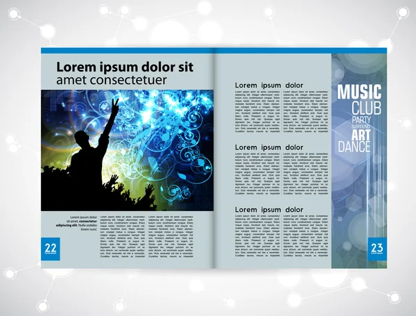 Lay-out tijdschrift Illustratie — Stockvector