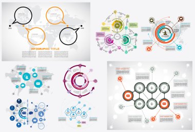 iş infographics şablonu