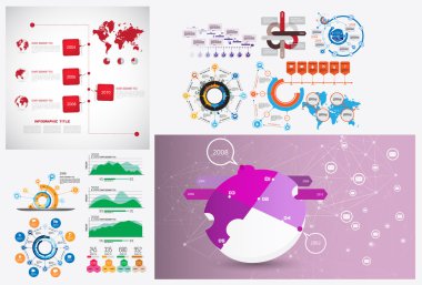 iş infographics şablonu