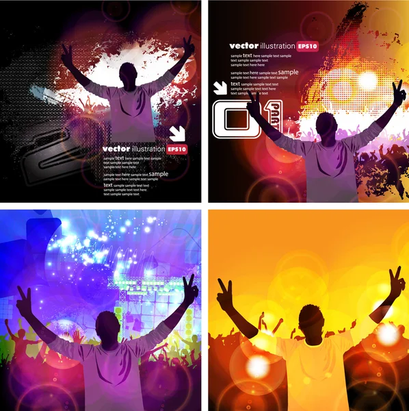 Music backgrounds for poster or banner — Stock Vector