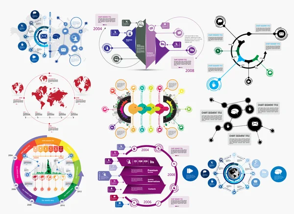 Infografías de ilustración de negocios — Vector de stock