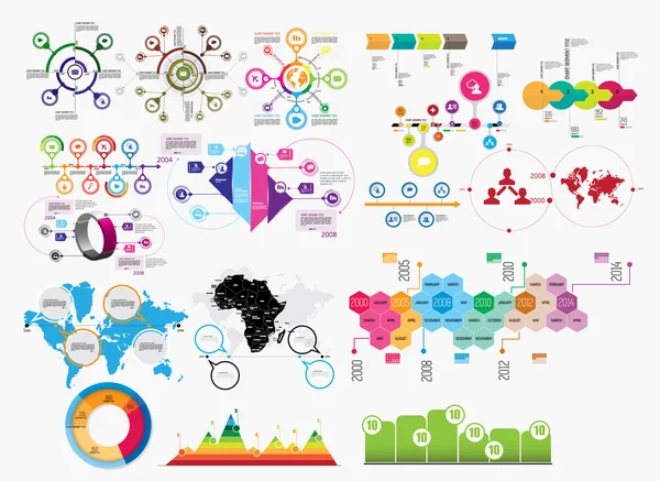 Infografica illustrazione aziendale — Vettoriale Stock