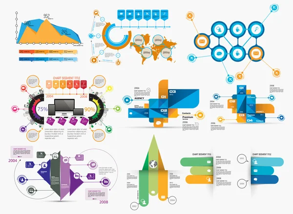 Infográficos de ilustração de negócios —  Vetores de Stock