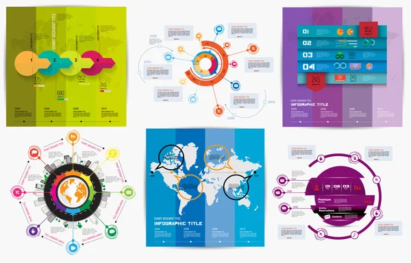 Infographic elemek illusztráció — Stock Vector