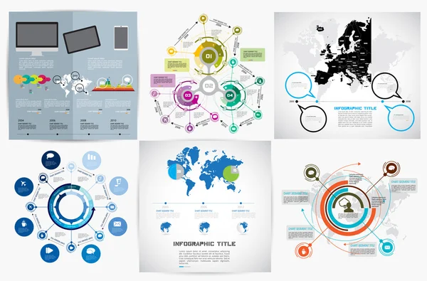 Sammlung von Design-Vorlagen für Infografik — Stockvektor