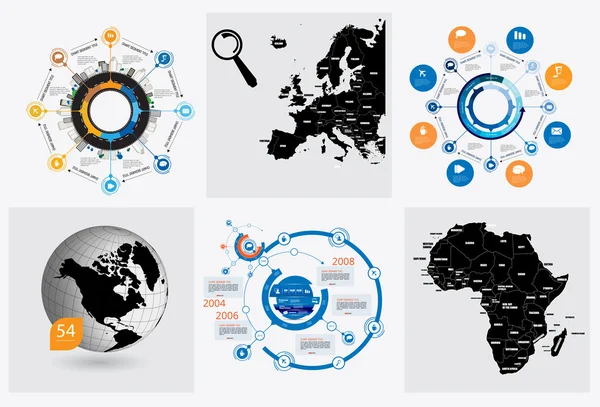 Elementos infográficos ilustración — Vector de stock