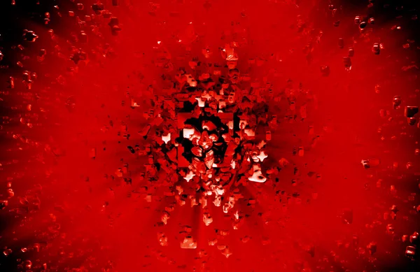Röd explosion abstrakt bakgrund — Stockfoto
