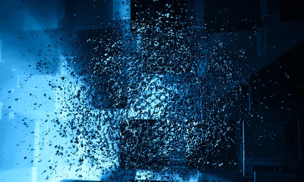 3D mavi fütüristik arka plan