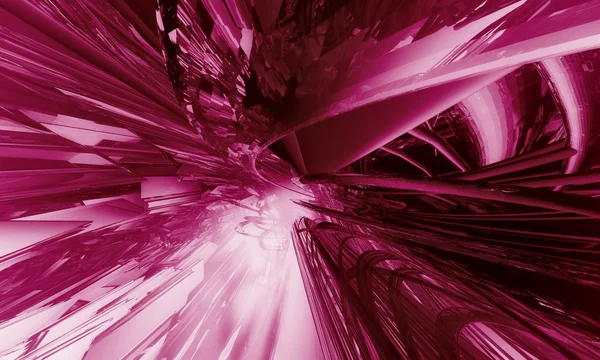 3D rosa fundo futurista — Fotografia de Stock