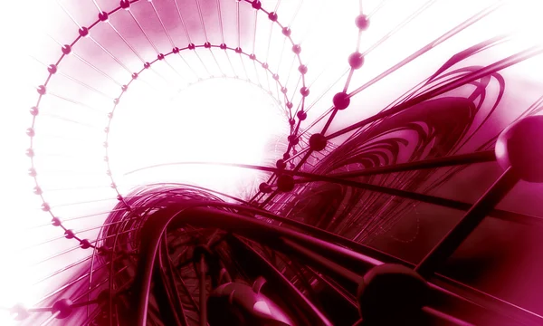 3D rosa sfondo futuristico — Foto Stock