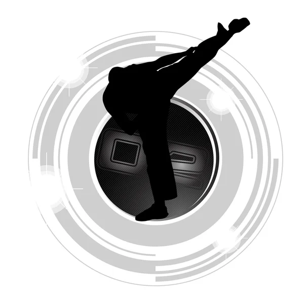 Karate illustration silhouette — Stock Photo, Image