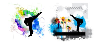 Dövüş sanatları illüstrasyon