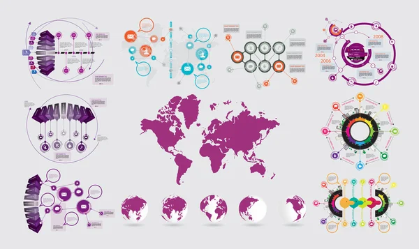 Modelo de infográfico de ilustração —  Vetores de Stock