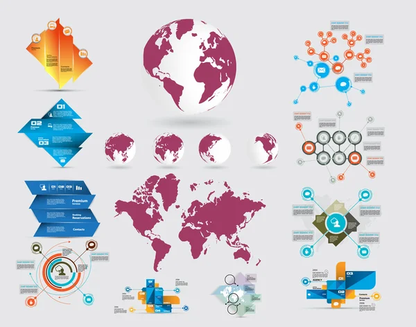 Plantilla de infografía de ilustración — Vector de stock