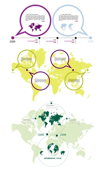 Tijdlijn infografische elementen — Stockvector