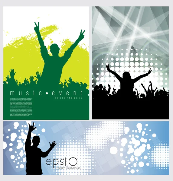 Concert party illustration — Stock Vector