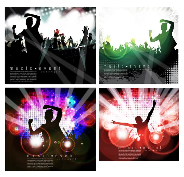 Concert illustration with people — Stock Vector