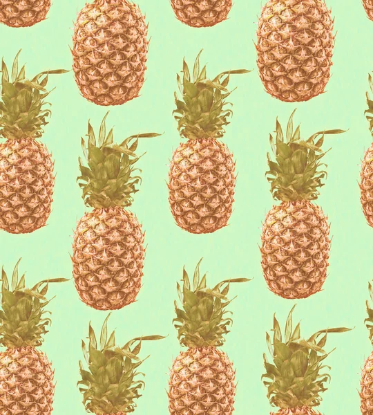 Ananas modello senza cuciture in colori vintage — Foto Stock