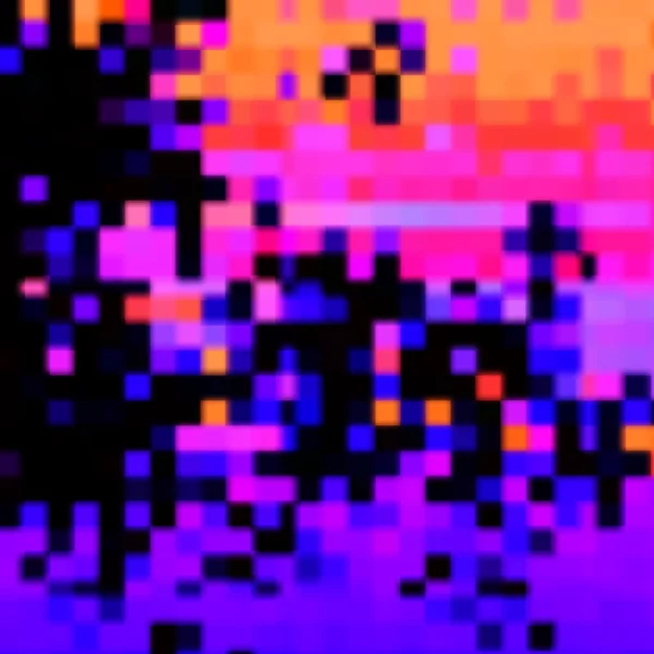 Retro Farbe verwischen Pixel Hintergrunddesign — Stockvektor