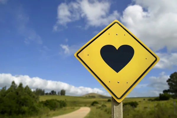 Amor de su alma gemela concepto icono de la señal de tráfico — Foto de Stock