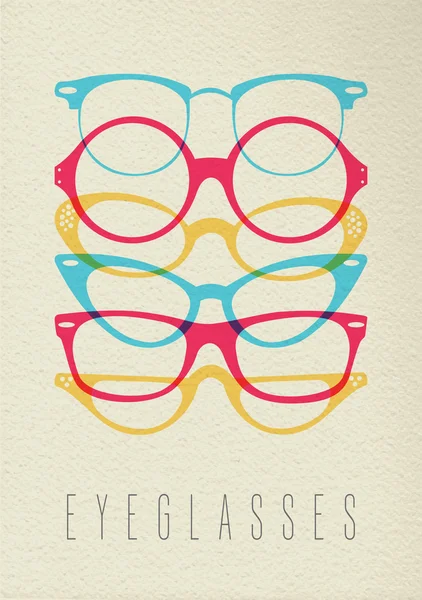 Fashion hipster glasses concept color design — Stock Vector