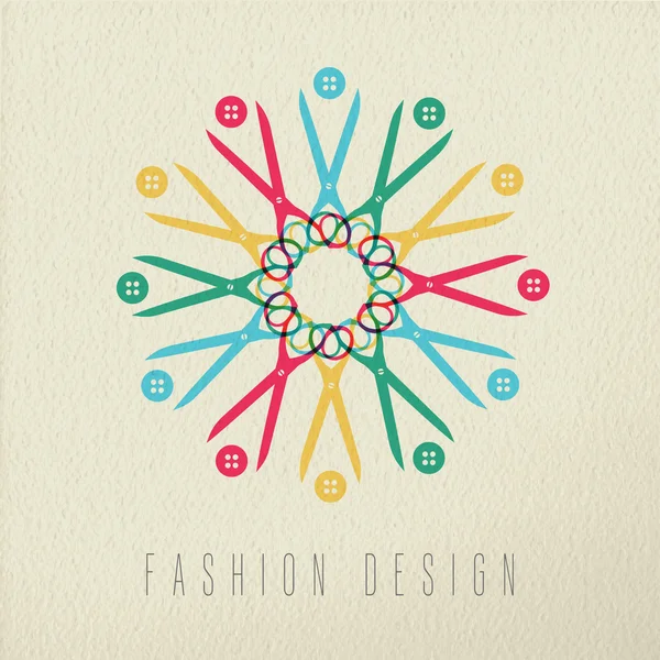 Mode-Design Farbkonzept textile Werkzeuge — Stockvektor