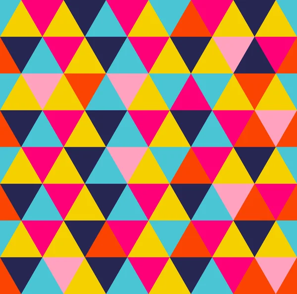 Colorful triangle geometric seamless pattern — Stock Vector