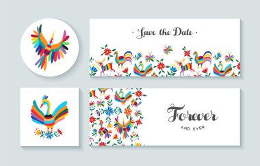 Davetiye bahar illüstrasyonlar ile ayarla