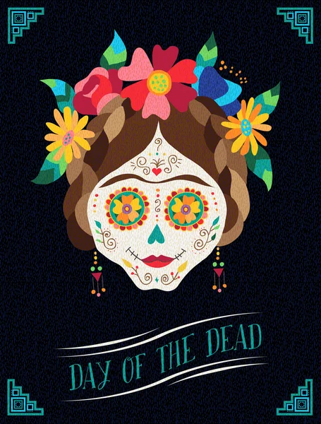 Day of the dead happy catrina illustration design — Stock Illustration Day of the dead happy catrina illustration design Stock Illustration